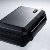 サンワダイレクト トラベルポーチ(充電器ポーチ・ハードタイプ・PC周辺小物整理・収納ポーチ用・ブラック) 200-BAGIN007BK 1個（直送品）