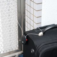 サンワダイレクト カバン盗難防止ワイヤーロック（巻き取り式・ダイヤル錠） 200-SL042BK 1個（直送品）