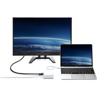 サンワダイレクト USBハブ付きType-C ACアダプタ（ACアダプタ・USBハブ・Type-C・USB Aコネクタ・HDMI出力・USB PD）（直送品）