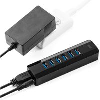 USBハブ　USB3.2Gen1　USB3.2Gen1×7　USBポート　400-HUB070BK　サンワサプライ　1個（直送品）