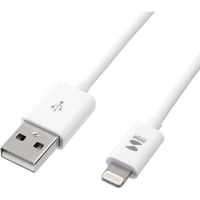 サンワダイレクト ライトニングUSBケーブル（Apple MFi認証品・充電・同期・1m・ホワイト） 500-IPLM011WK 1本（直送品）