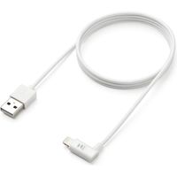 サンワダイレクト L字型 ライトニングケーブル（Apple MFi認証品・充電・同期・Lightning・1m・ホワイト） 1本（直送品）