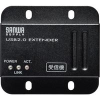 サンワダイレクト USBエクステンダー（USB延長・最大50m・USB2.0・USB2ポート・LANケーブル使用・テザー撮影） 1個（直送品）