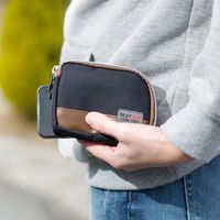 サンワダイレクト スマートキーケース（鍵・スマートキー2個収納・カード収納・小銭入れ・外側ポケット付き・キーリング付属・カラビナフック対応・ネイビー）（直送品）