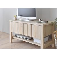 佐藤産業 KILIGS（キリグス） テレビボード 幅800×奥行410×高さ450mm オークホワイト KL45-80L IV 1台（直送品）