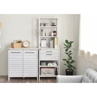 佐藤産業 LAFIKA（ラフィカ） キッチンラック ハイタイプ 幅600×奥行400×高さ1800mm ホワイト LF180-60HC WH 1台（直送品）