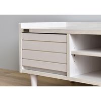 佐藤産業 TWICE（トワイス） テレビ台 ローボード 幅1200×奥行398×高さ372mm ホワイト TW37-120L WH 1台（直送品）