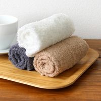 ヒオリエ 日本製 ハンドタオル 業務用 おしぼりタオル 10枚 モカ 約35×34cm 120匁 泉州タオル 無地 速乾 薄手　1セット(10枚)（直送品）