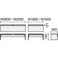 【組立設置込】コクヨ WorkVista+ 片面 デスク 開閉式配線 幅1600×奥行825×高さ720mm アッシュブラウン/ブラック 1台（直送品）