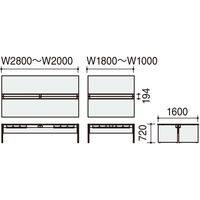 【組立設置込】コクヨ ワークヴィスタプラス 両面デスク 配線開閉式 幅2000×奥行1600×高さ720 DWV-WD2016-E6APAW2 1台（直送品）