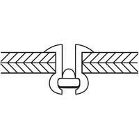 ロブテックス エビ ブラインドリベット(丸頭) エコパック入り NA43MP 1箱(45本入)