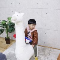 後藤家具物産 アニマルスツール アルパカ ビッグ ホワイト ST-11APBG 1脚（直送品）