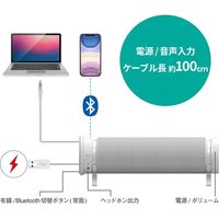 エレコム サウンドバー風スピーカー/behav/有線/Bluetooth両対応/ホワイト SP-PCBS01UWH 1個