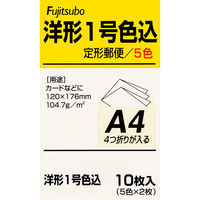 マルアイ 洋形1号 色込 ヨ-101コミ 1セット(100枚:10枚×10袋)