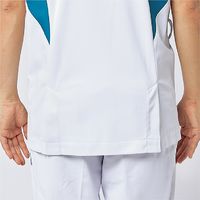 アシックス スクラブ メンズ 半袖 ホワイト×ネイビー CHM857-19 1枚　スクラブ