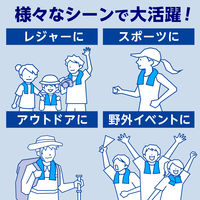 アイスノン 極冷えタオル 白元アース ブルー 1枚 冷感タオル ひんやりグッズ 繰り返し 水で濡らす