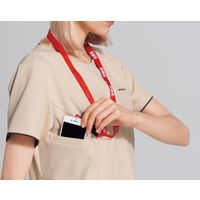 フォーク レディスジップスクラブ エクルベージュ×ブラウン 7069SC-10-L 1枚　スクラブ