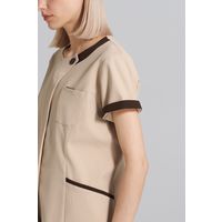 フォーク レディスジップスクラブ ダークネイビー×ブラウン 7069SC-17-4L 1枚　スクラブ（直送品）