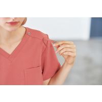 フォーク レディスジップスクラブ S.ネイビー 7071SC-17-4L 1枚　スクラブ（直送品）