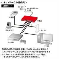 サンワサプライ 長距離伝送・ギガビット対応PoEスイッチングハブ 8ポート PoE+対応 LAN-GIGAPOE81（直送品）