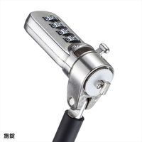 サンワサプライ 標準スロット対応セキュリティワイヤー・ダイヤル錠 長さ2.0m SLE-39S 1個