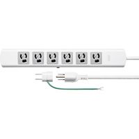 延長コード 電源タップ 3m 3P（ピン） 6個口 スイッチ ライトグレー TAP-36MG-3 サンワサプライ 1個