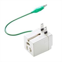 サンワサプライ 温度ヒューズ内蔵アダプタ ホワイト TAP-AD9W 1個