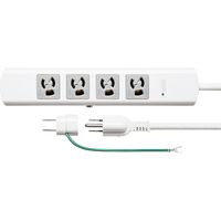 延長コード 電源タップ 3m 3P（ピン） 4個口 スイッチ ライトグレー TAP-SP34MG-3 サンワサプライ 1個