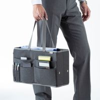 サンワサプライ テレワークミーティングバッグ グレー BAG-TW2GY