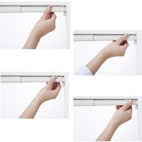 フルネス ツッパリ式ワンロックカーテンレール フィットワン ホワイト 1.1m用 I2002 1本