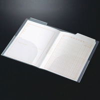 ハピラ カルテフォルダー（ダブルポケット 浅め） A4ヨコ置き 乳白 見開き KHA4WP 1パック（50枚入）（わけあり品）