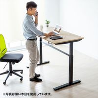 サンワサプライ 手動昇降ミーティングデスク ハイテーブル 幅1400×奥行700×高さ715～1125mm ホワイト ERD-SH14070WN 1台（直送品）