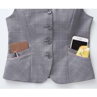 カーシーカシマ ベスト グレーチェック 9号 ESV740-65_9 1着