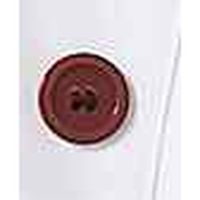 住商モンブラン コックコート 男女兼用 7分袖 ホワイト×ワイン 6-438 1枚