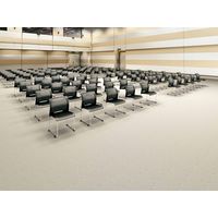 【設置込】コクヨ カラベル 会議イス スチールサークル脚 背メッシュ 肘無 ライトグレー/タンジェリン CK-M640E2GLY4 1脚（直送品）