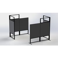 サンテック パーテーション セミオープンパネル 幅900×高さ1503mm ブラウン PF-0915SB-C 1台（取寄品）