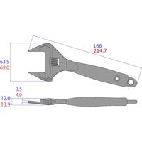 フジ矢 先薄モンキー(黒金・グリップ付) FLT-34-BG 1丁