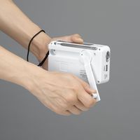 ヤザワコーポレーション 手回し充電ラジオ ライト付 ホワイト BS901WH 1個