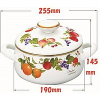 富士ホーロー フルータスコレクション2 ほうろう製 両手鍋 20cm FTC-20W 1個（直送品）