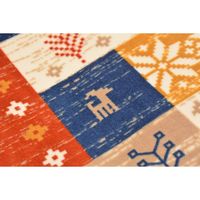 萩原 ギャベディック ホットカーペットカバー 1850×1850mm レッド 240617001 1枚（直送品）