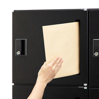 オカムラ スチール収納VILLAGE パーソナルロッカー 4人用 シリンダー錠 ＋下段ラテラル ブラック 幅800×奥行400×高さ1100mm 1 （取寄品）