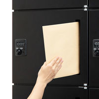 オカムラ スチール収納VILLAGE パーソナルロッカー 6人用 ダイヤル錠 ブラック 本体（下置き） 幅800×奥行400×高さ1100mm 1台 （取寄品）