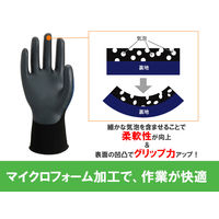 【ニトリル背抜き手袋】 ウィード DE-1866 ブルー L 1双
