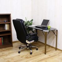 後藤家具物産 オラフ OAチェアー 跳ね上げ式肘 ソフトレザー 座面ポケットコイル キャメル OA-ORF-CM 1脚（直送品）