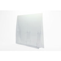 アーテック 飛沫防止透明軽量パーテーション 大 1.0mm厚 H500×W610×D100mm 51080 1セット(本体1枚 スタンド
