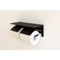 【軒先渡し】ヤマソロ Blan トイレットペーパーホルダー 2連 幅300×奥行100×高さ93mm ブラック 41-038 1台（直送品）