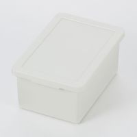 無印良品 ポリプロピレン収納ボックス用フタ・ホワイトグレー 幅37.5×奥行25.5×高さ2.5cm 12個 良品計画