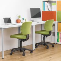 【組立設置込】コクヨ EAZA チェア 肘なし 背樹脂 ゴム単輪キャスター インディゴブルー CR-G180F6GET5-V 1脚（直送品）