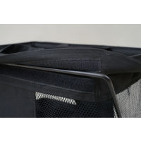 YAMAZEN 【荷物置き】メッシュバスケット S 折りたたみ ブラック HTB-S(BK) 1個