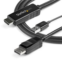 Startech.com HDMI - DisplayPort変換ケーブル 2m 4K/30Hz対応 HD2DPMM2M 1個